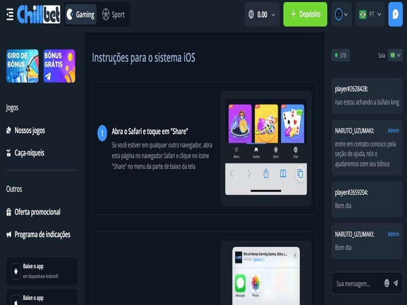 Como baixar Chillbet App para Android