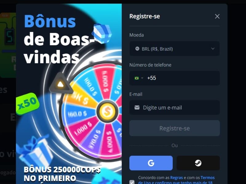 Como fazer meu cadastro na Chillbet