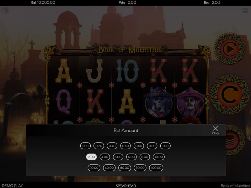 Funciones de la tragamonedas Book of Muertitos online