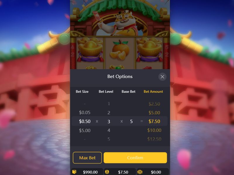 Características del juego online Fortune Tiger