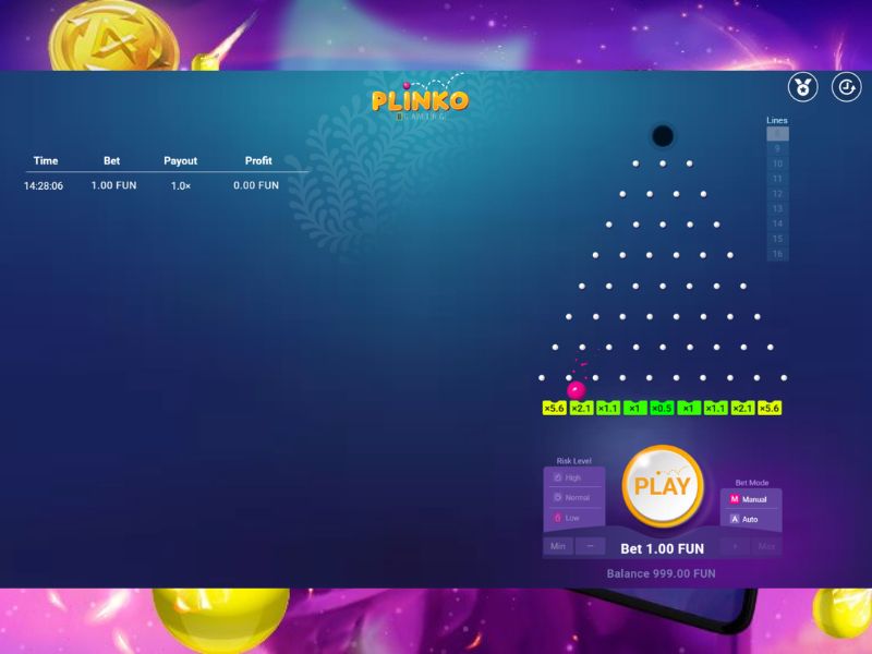 Características del Plinko online