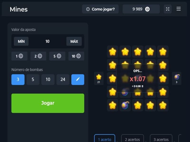 Características del juego en línea Minas