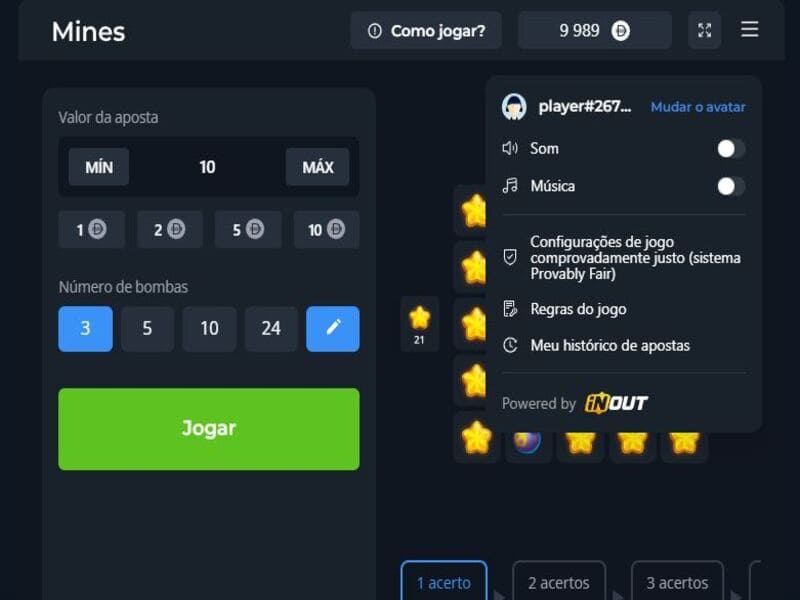 Características especiales del juego Minas en línea